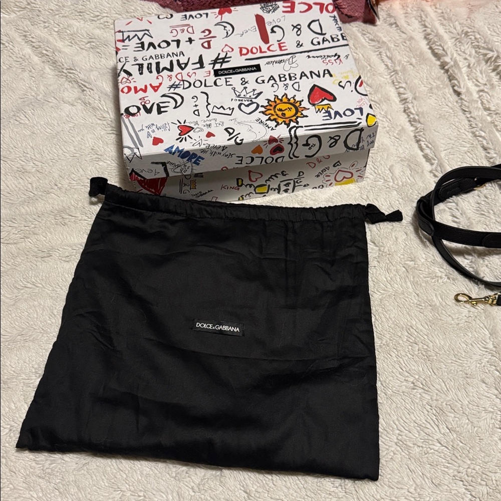 Dolce & Gabbana Sicily Bag – Black & Rose – Box, Dustbag, Strap, Authenticated - Picture 3 of 7